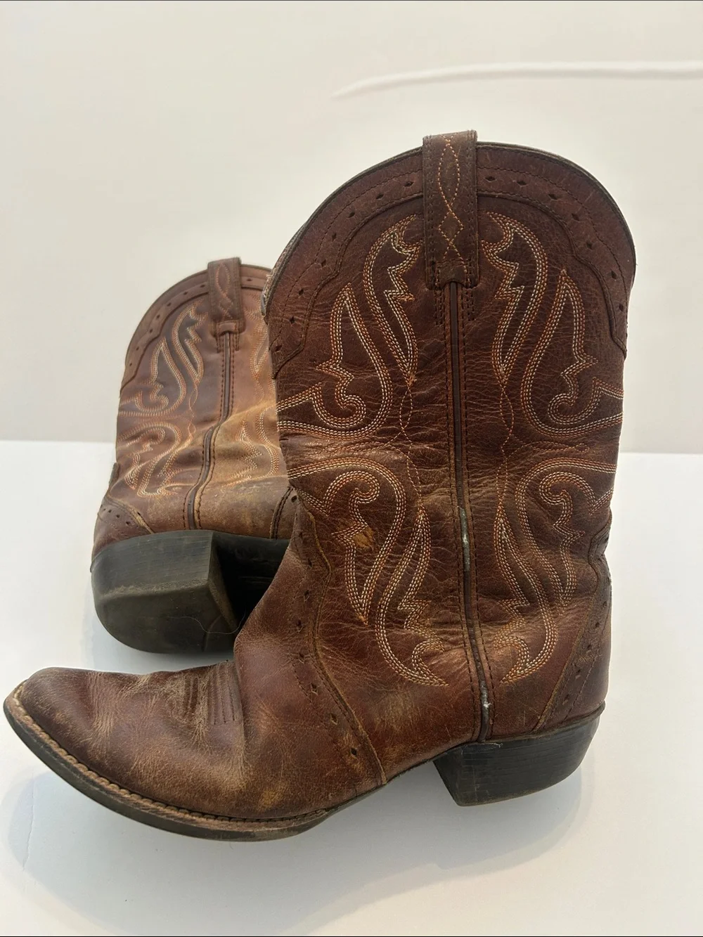 Ariat Brown Leather Kids Western Cowboy Boots